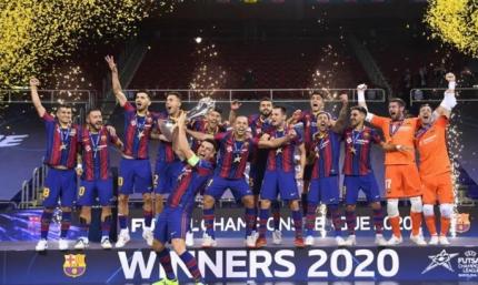 Барселона выиграла Лигу Чемпионов в футзале. ВИДЕО