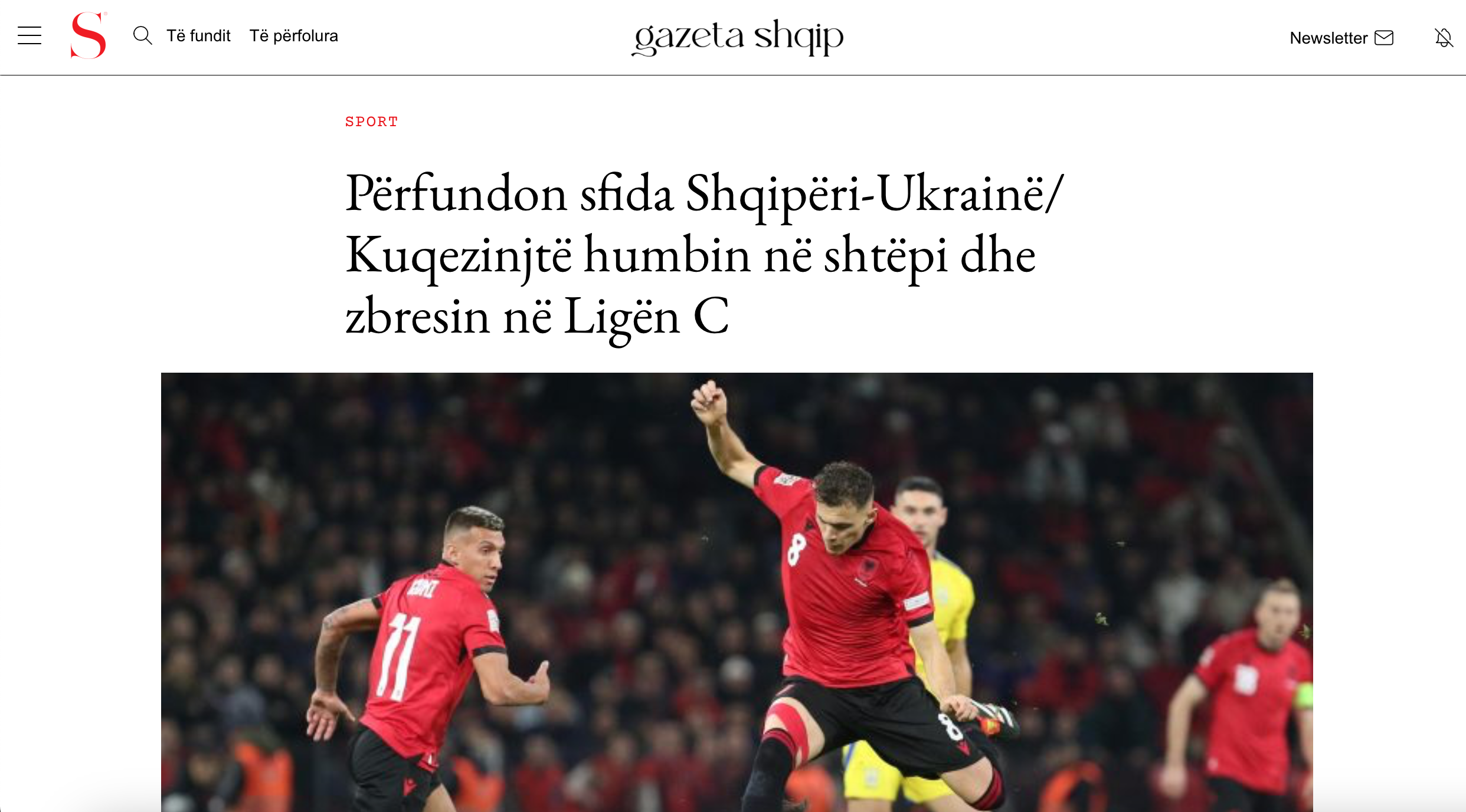 "Нас поставили на колени". Албания – Украина. Обзор послематчевой албанской прессы - изображение 4