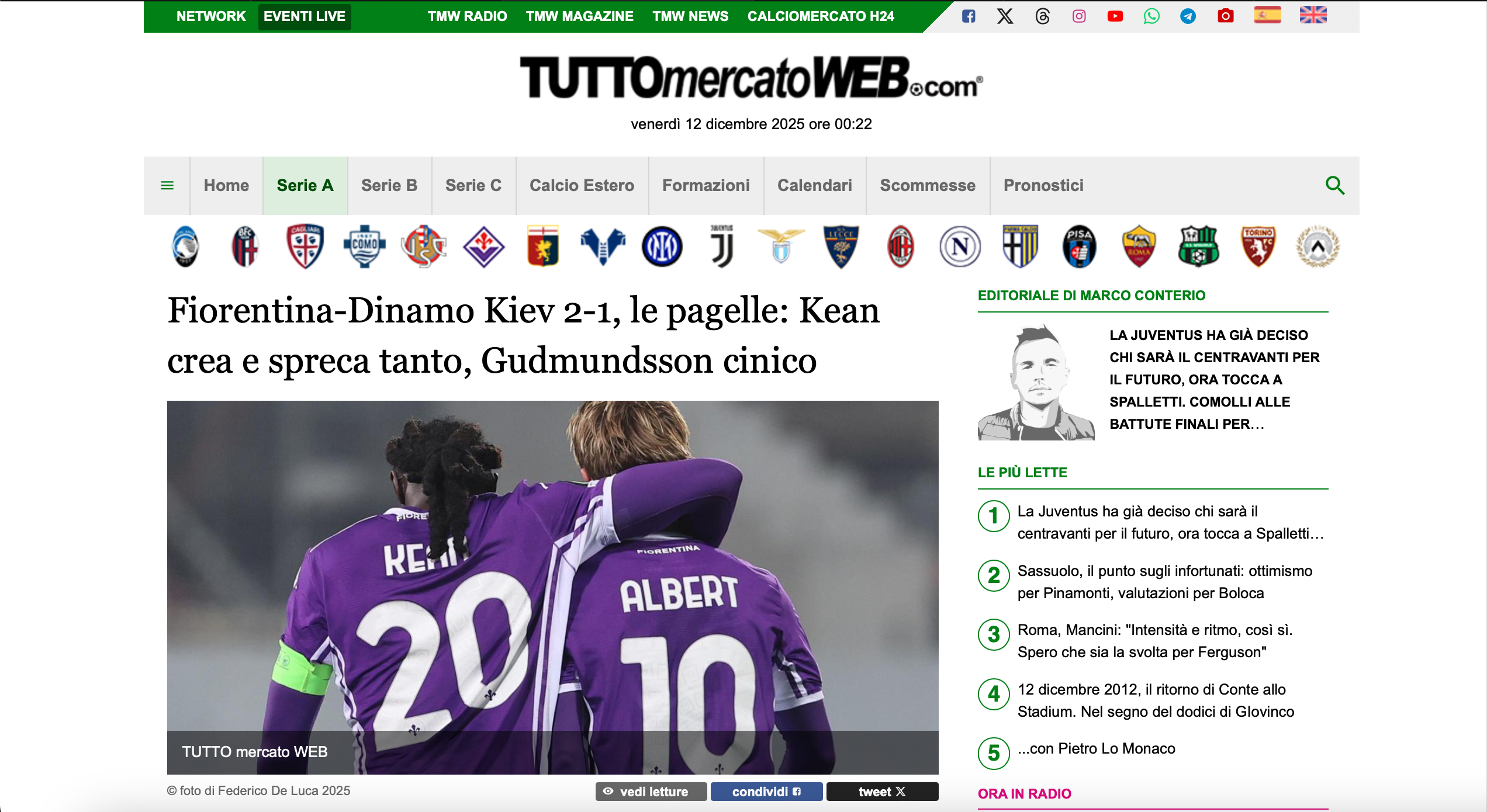 «Це вже не Динамо Шеви». Фіорентина – Динамо. Огляд післяматчевої італійської преси - изображение 2